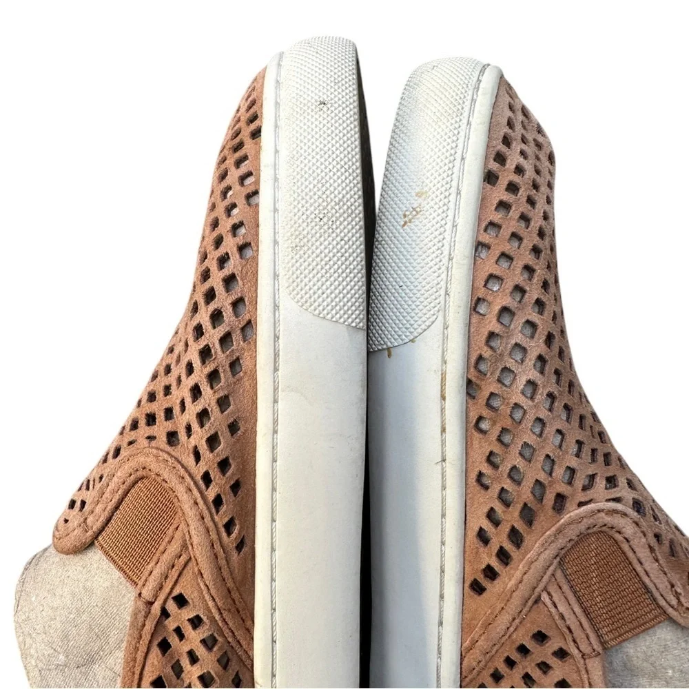 Tory Burch Tan Perforated Slip-On Shoes size 7.5